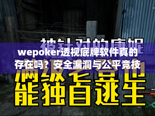 wepoker透视底牌软件真的存在吗？安全漏洞与公平竞技深度解析