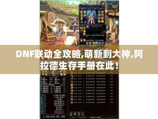 DNF联动全攻略,萌新到大神,阿拉德生存手册在此！