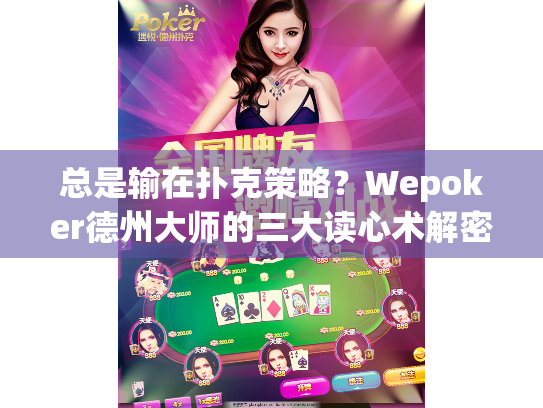 总是输在扑克策略？Wepoker德州大师的三大读心术解密
