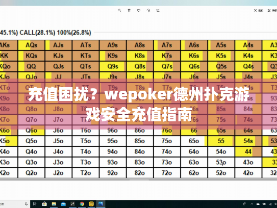 充值困扰？wepoker德州扑克游戏安全充值指南