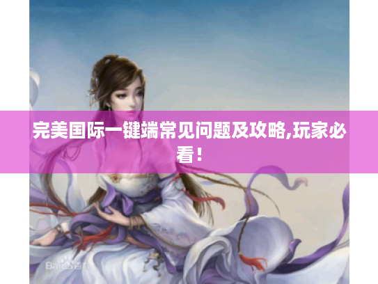 完美国际一键端常见问题及攻略,玩家必看！