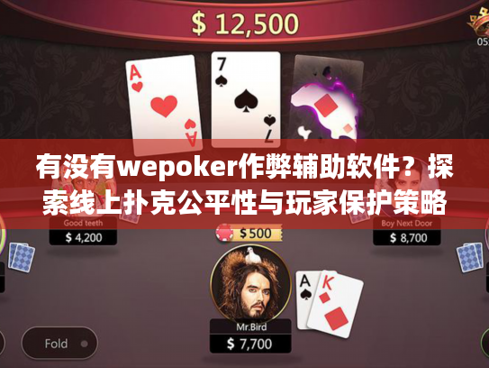 有没有wepoker作弊辅助软件？探索线上扑克公平性与玩家保护策略