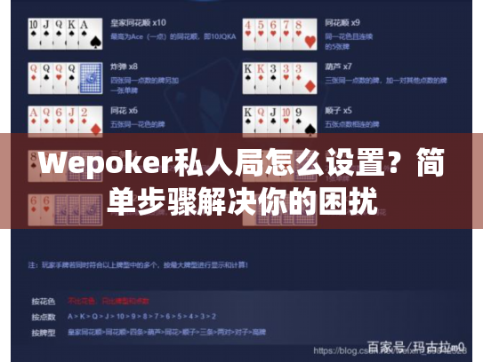 Wepoker私人局怎么设置？简单步骤解决你的困扰