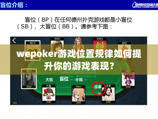 wepoker游戏位置规律如何提升你的游戏表现? wepoker游戏位置规律如何提升你的游戏表现?