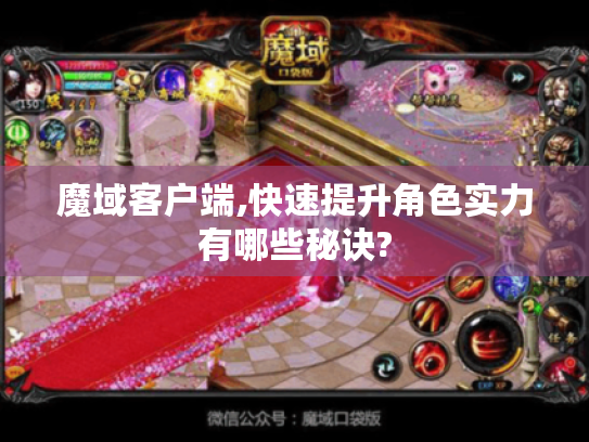 魔域客户端,快速提升角色实力有哪些秘诀?