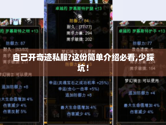 自己开奇迹私服?这份简单介绍必看,少踩坑！