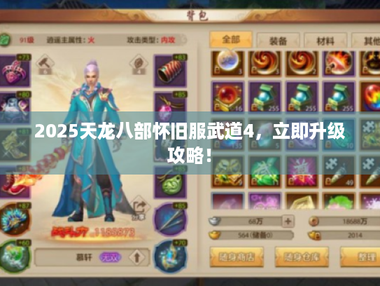 2025天龙八部怀旧服武道4，立即升级攻略！