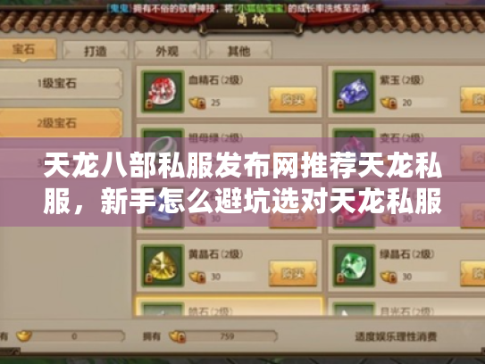 天龙八部私服发布网推荐天龙私服，新手怎么避坑选对天龙私服发布站2025推荐？