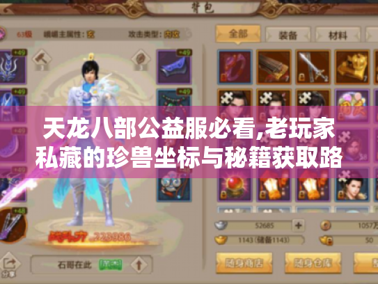 天龙八部公益服必看,老玩家私藏的珍兽坐标与秘籍获取路线！