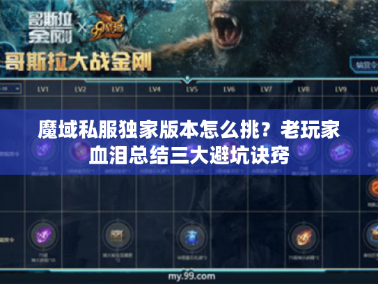 魔域私服独家版本怎么挑？老玩家血泪总结三大避坑诀窍