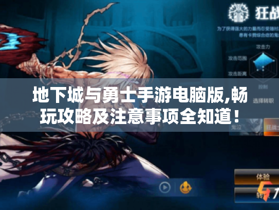 地下城与勇士手游电脑版,畅玩攻略及注意事项全知道! 地下城与勇士手游电脑版,畅玩攻略及注意事项全知道!