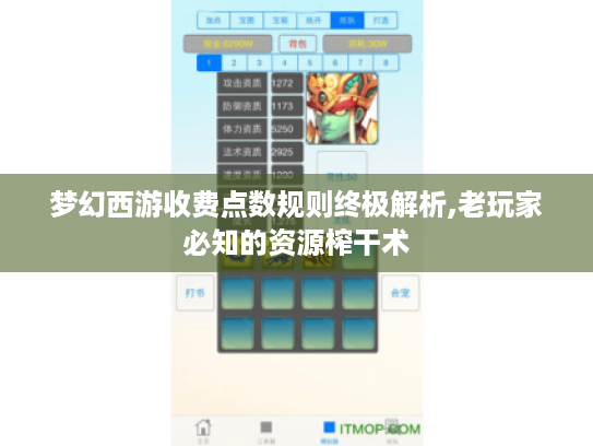 梦幻西游收费点数规则终极解析,老玩家必知的资源榨干术