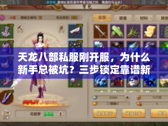 天龙八部私服刚开服，为什么新手总被坑？三步锁定靠谱新服！