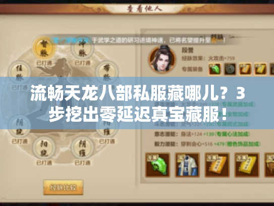 流畅天龙八部私服藏哪儿？3步挖出零延迟真宝藏服！