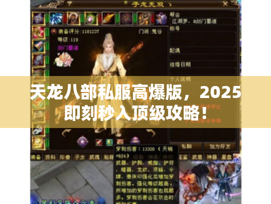 天龙八部私服高爆版，2025即刻秒入顶级攻略！