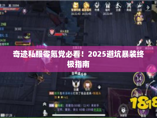 奇迹私服零氪党必看！2025避坑暴装终极指南