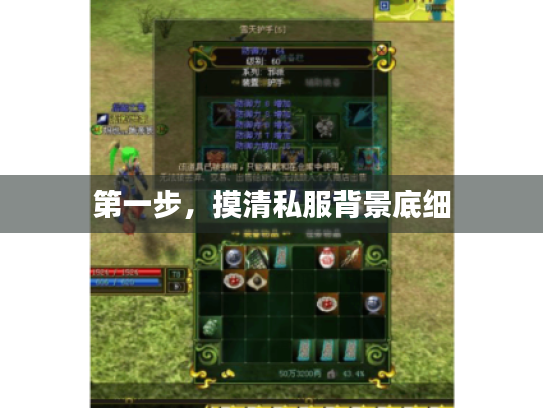 第一步，摸清私服背景底细