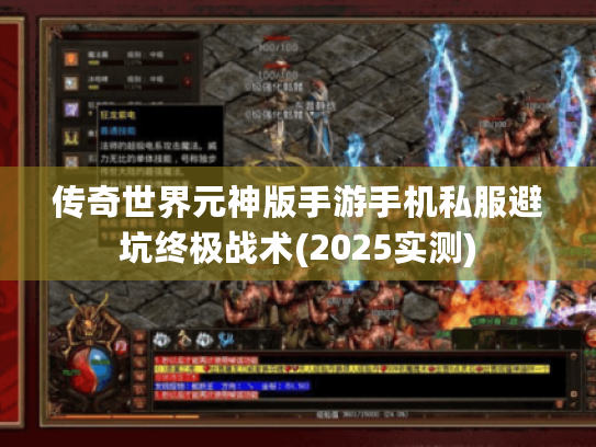 传奇世界元神版手游手机私服避坑终极战术(2025实测)