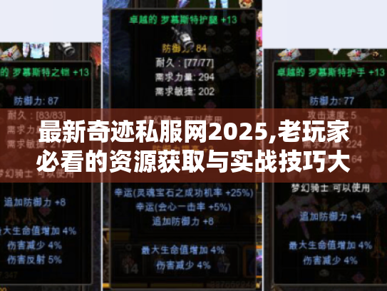 最新奇迹私服网2025,老玩家必看的资源获取与实战技巧大全