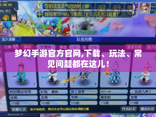 梦幻手游官方官网,下载、玩法、常见问题都在这儿！