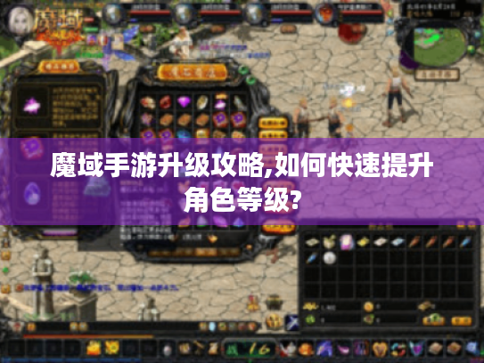 魔域手游升级攻略,如何快速提升角色等级?