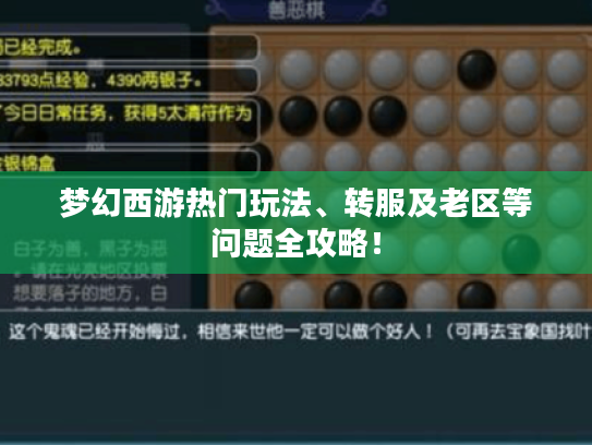 梦幻西游热门玩法、转服及老区等问题全攻略！