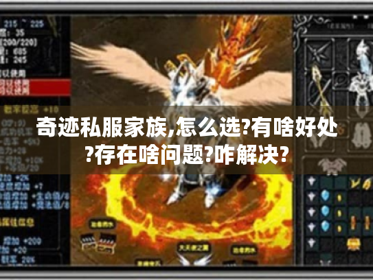 奇迹私服家族,怎么选?有啥好处?存在啥问题?咋解决?