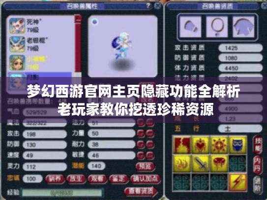 梦幻西游官网主页隐藏功能全解析 老玩家教你挖透珍稀资源