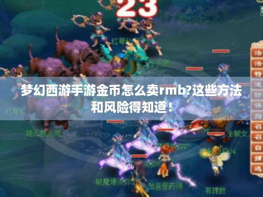 梦幻西游手游金币怎么卖rmb?这些方法和风险得知道！