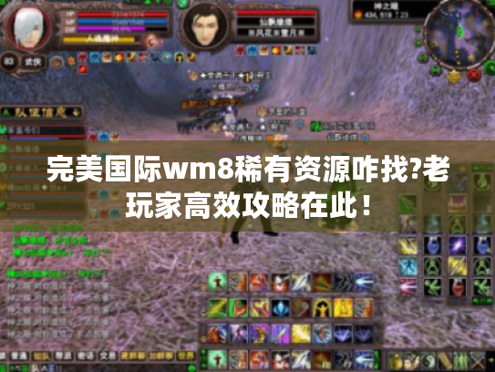 完美国际wm8稀有资源咋找?老玩家高效攻略在此！