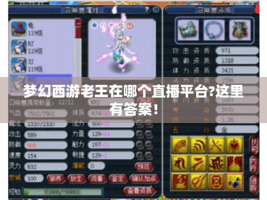 梦幻西游老王在哪个直播平台?这里有答案！