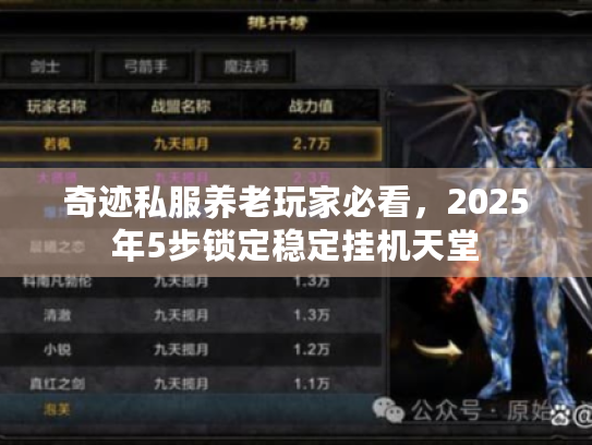 奇迹私服养老玩家必看,2025年5步锁定稳定挂机天堂 奇迹私服养老玩家必看,2025年5步锁定稳定挂机天堂