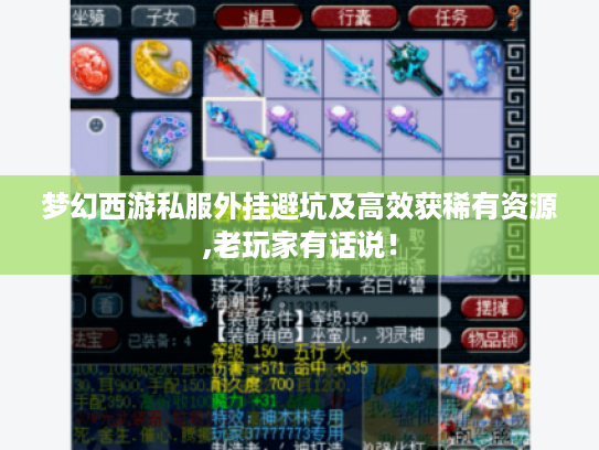 梦幻西游私服外挂避坑及高效获稀有资源,老玩家有话说！