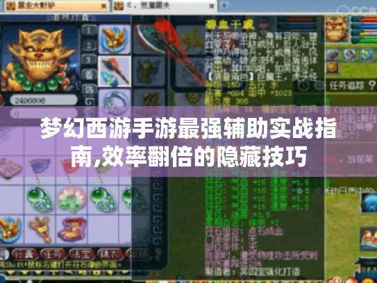 梦幻西游手游最强辅助实战指南,效率翻倍的隐藏技巧