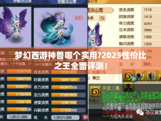 梦幻西游神兽哪个实用?2025性价比之王全面评测！