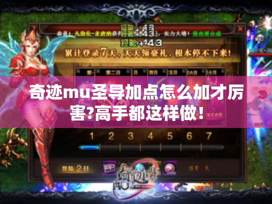 奇迹mu圣导加点怎么加才厉害?高手都这样做！