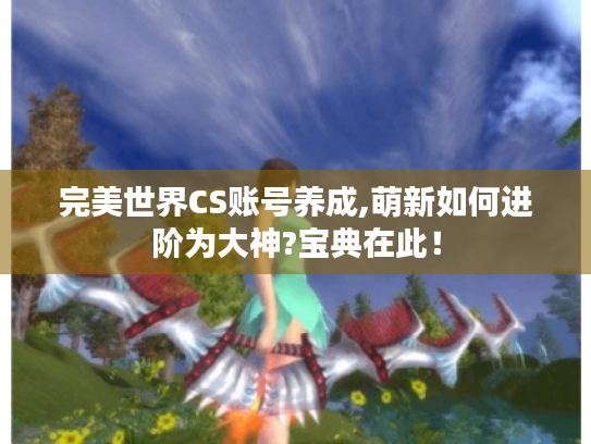 完美世界CS账号养成,萌新如何进阶为大神?宝典在此！