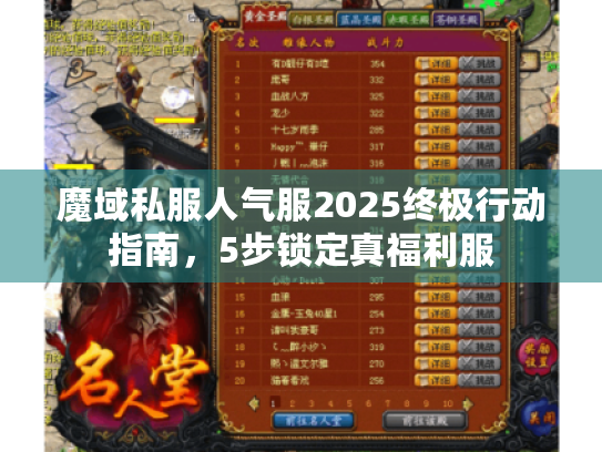 魔域私服人气服2025终极行动指南，5步锁定真福利服