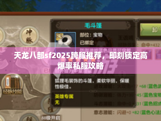 天龙八部sf2025跨服推荐，即刻锁定高爆率私服攻略