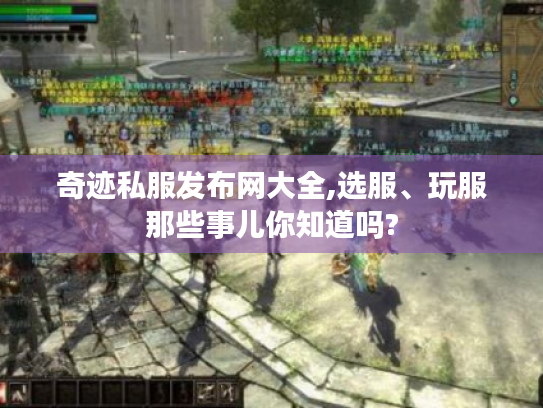 奇迹私服发布网大全,选服、玩服那些事儿你知道吗? 奇迹私服发布网大全,选服、玩服那些事儿你知道吗?