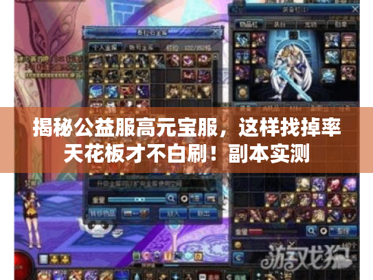 揭秘公益服高元宝服，这样找掉率天花板才不白刷！副本实测