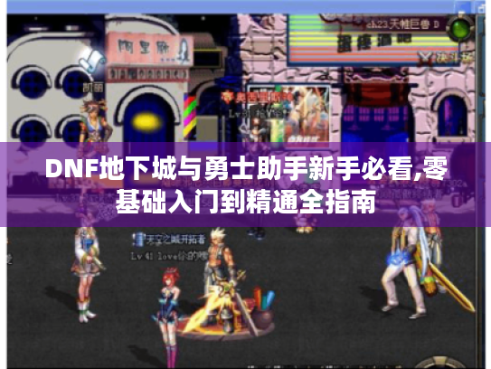 DNF地下城与勇士助手新手必看,零基础入门到精通全指南