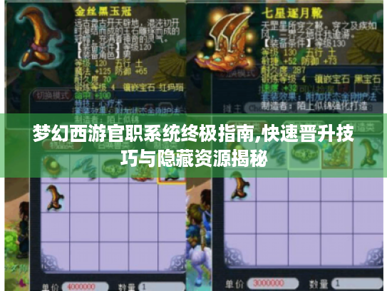 梦幻西游官职系统终极指南,快速晋升技巧与隐藏资源揭秘