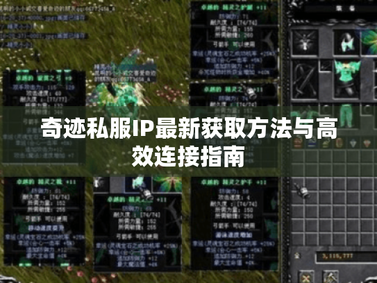 奇迹私服IP最新获取方法与高效连接指南