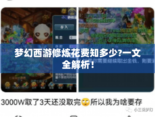 梦幻西游修炼花费知多少?一文全解析！