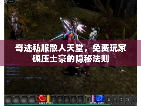 奇迹私服散人天堂,免费玩家碾压土豪的隐秘法则 奇迹私服散人天堂,免费玩家碾压土豪的隐秘法则