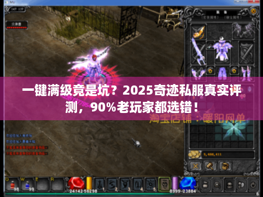 一键满级竟是坑？2025奇迹私服真实评测，90%老玩家都选错！