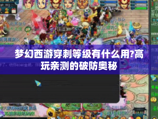 梦幻西游穿刺等级有什么用?高玩亲测的破防奥秘