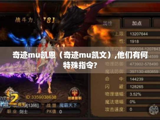 奇迹mu凯恩（奇迹mu凯文）,他们有何特殊指令?