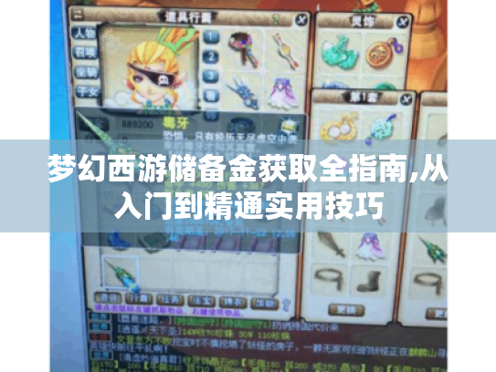 梦幻西游储备金获取全指南,从入门到精通实用技巧 梦幻西游储备金获取全指南,从入门到精通实用技巧